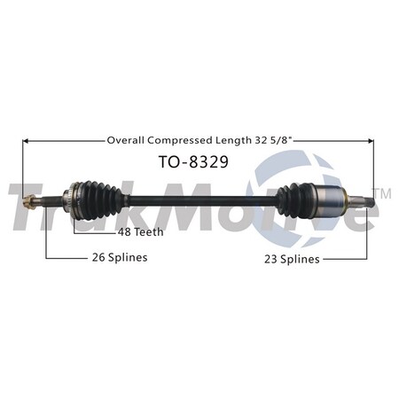 Surtrack Axle Cv Axle Shaft, To-8329 TO-8329